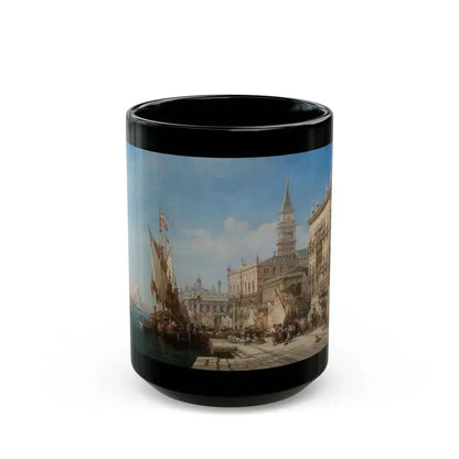 William Wyld (1806-1889) Riva Degli Schiavoni - Black Coffee Mug 15oz - Go Mug Yourself