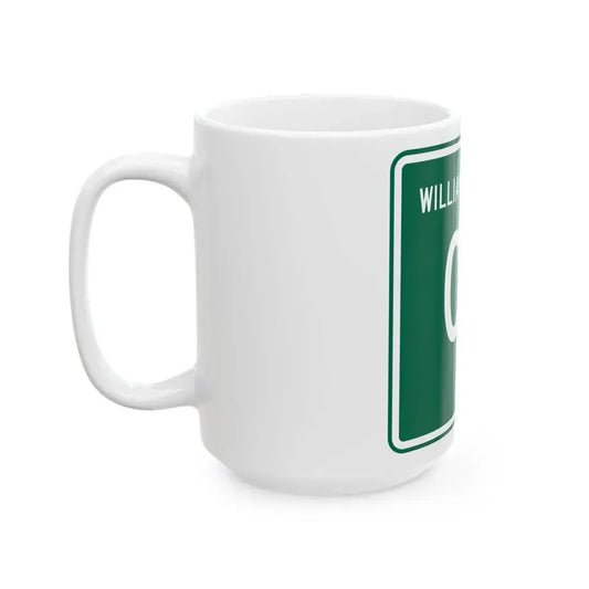 Williams County OH template (Ohio) (Road Sign) White Coffee Mug - Go Mug Yourself