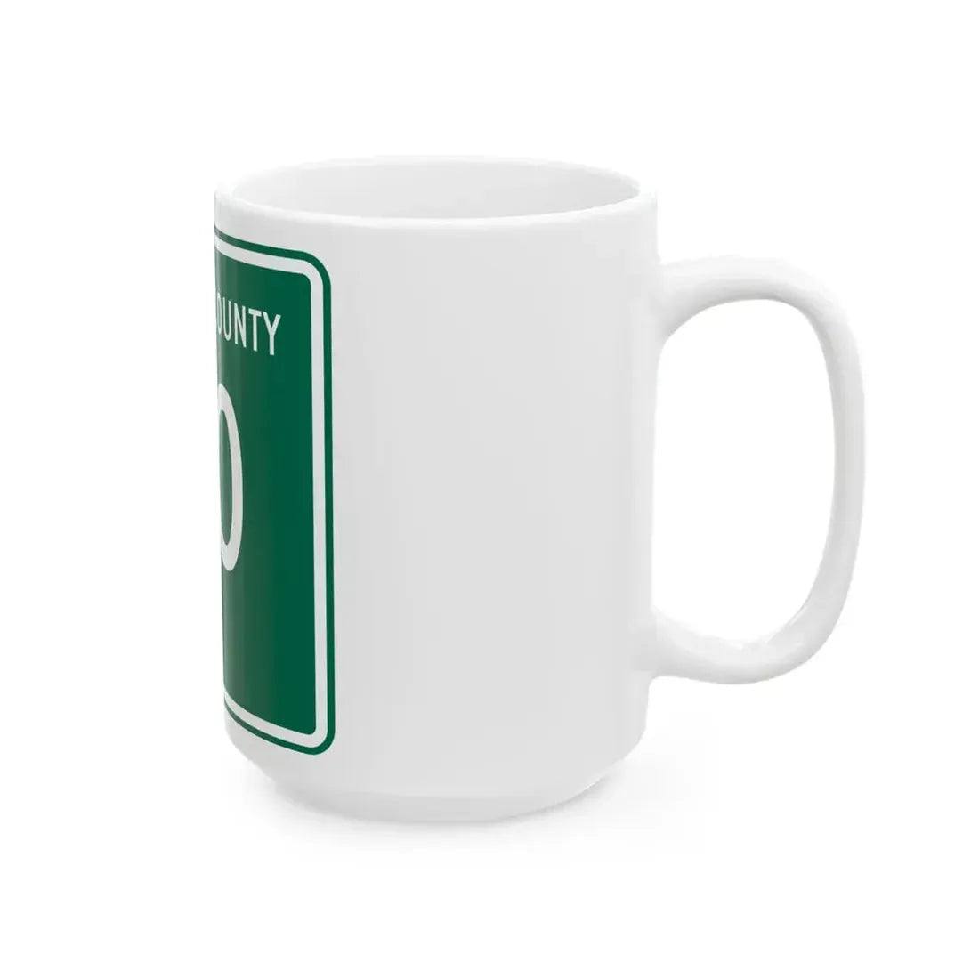 Williams County OH template (Ohio) (Road Sign) White Coffee Mug - Go Mug Yourself