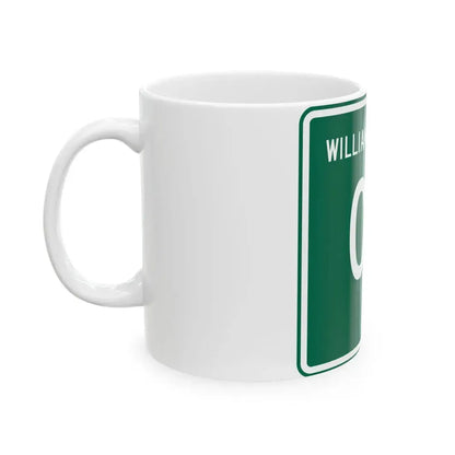 Williams County OH template (Ohio) (Road Sign) White Coffee Mug - Go Mug Yourself