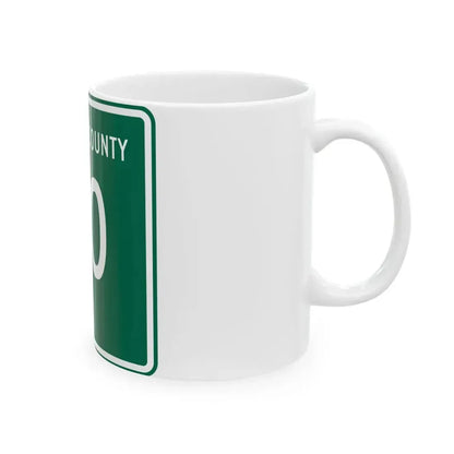 Williams County OH template (Ohio) (Road Sign) White Coffee Mug - Go Mug Yourself