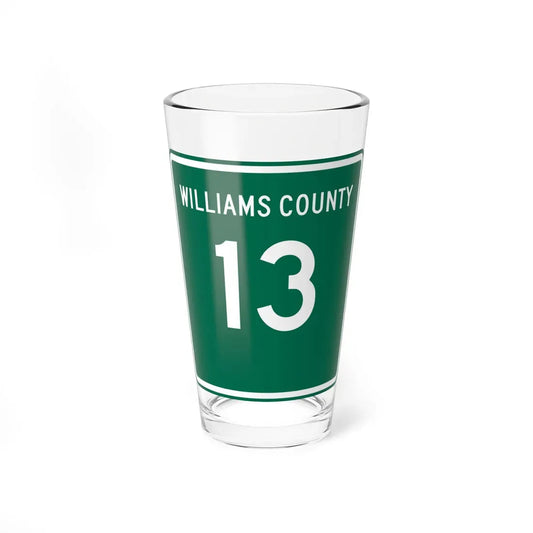 Williams County Route 13 OH (Ohio) (Road Sign) Pint Glass 16oz 16oz - Go Mug Yourself