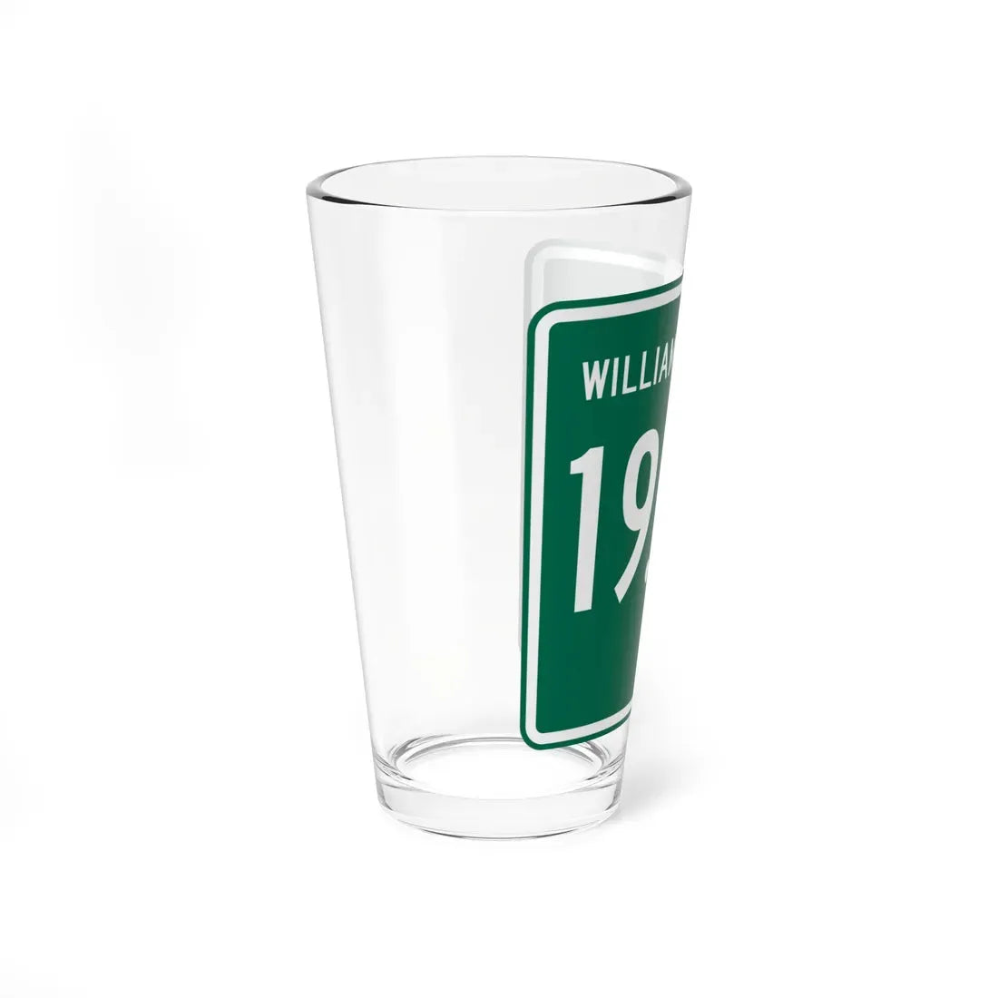 Williams County Route 19.50 OH (Ohio) (Road Sign) Pint Glass 16oz - Go Mug Yourself