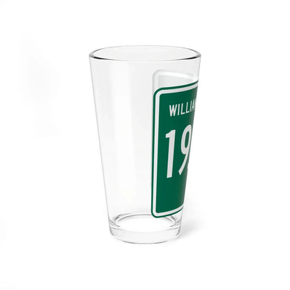 Williams County Route 19.50 OH (Ohio) (Road Sign) Pint Glass 16oz - Go Mug Yourself