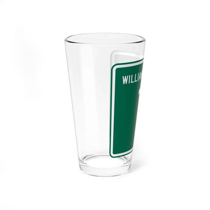 Williams County Route T OH (Ohio) (Road Sign) Pint Glass 16oz - Go Mug Yourself