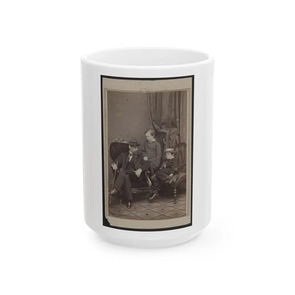 Willie And Tad Lincoln, Sons Of President Abraham Lincoln, With Their Cousin Lockwood Todd (U.S. Civil War) White Coffee Mug-15oz-Go Mug Yourself