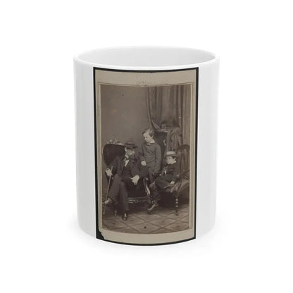 Willie And Tad Lincoln, Sons Of President Abraham Lincoln, With Their Cousin Lockwood Todd (U.S. Civil War) White Coffee Mug 11oz - Go Mug Yourself
