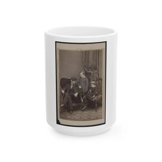 Willie And Tad Lincoln, Sons Of President Abraham Lincoln, With Their Cousin Lockwood Todd (U.S. Civil War) White Coffee Mug 15oz - Go Mug Yourself