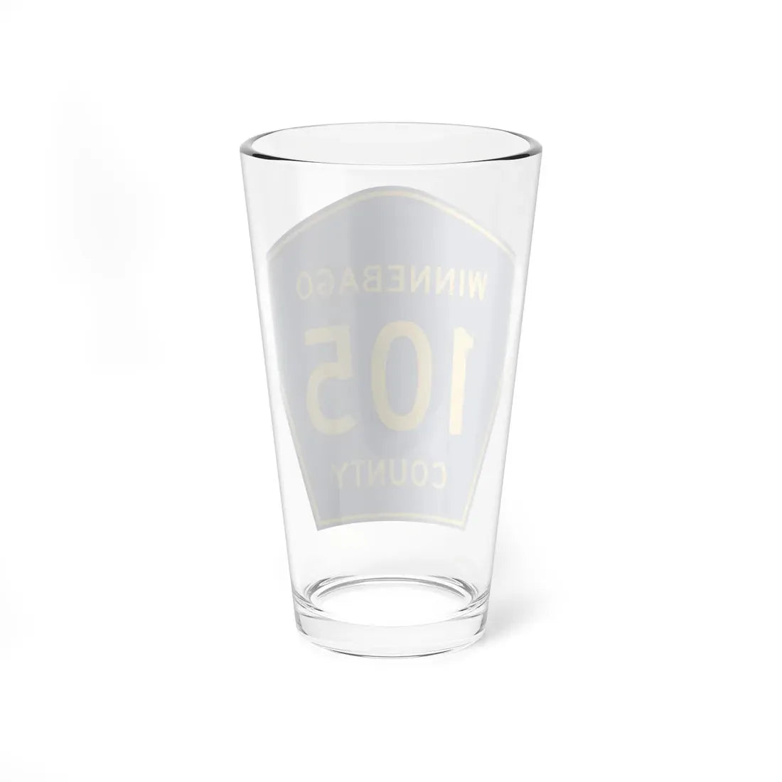 Winnebago County Route 105 IA (Iowa) (Road Sign) Pint Glass 16oz - Go Mug Yourself