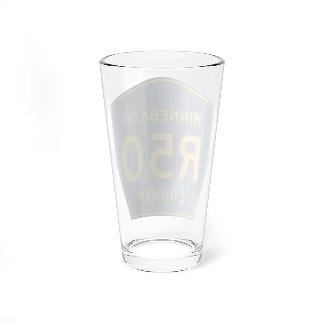 Winnebago County Route R50 IA (Iowa) (Road Sign) Pint Glass 16oz - Go Mug Yourself