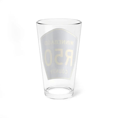 Winnebago County Route R50 IA (Iowa) (Road Sign) Pint Glass 16oz - Go Mug Yourself