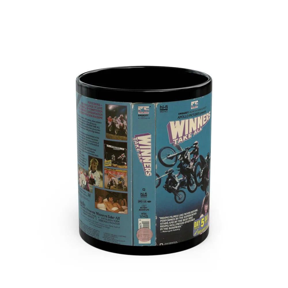 WINNERS TAKE ALL (VHS COVER) - Black Coffee Mug-11oz-Go Mug Yourself