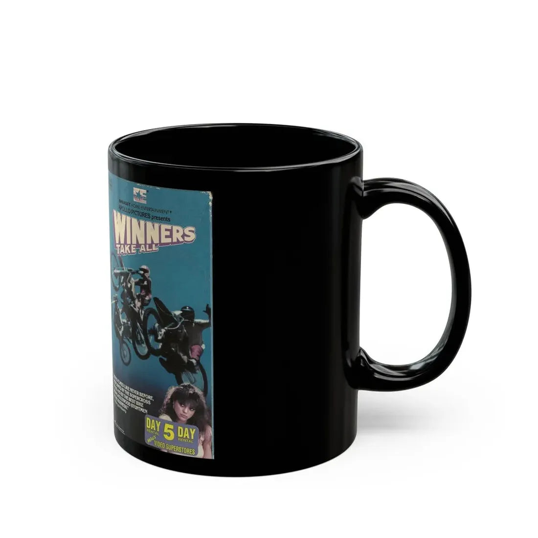 WINNERS TAKE ALL (VHS COVER) - Black Coffee Mug - Go Mug Yourself