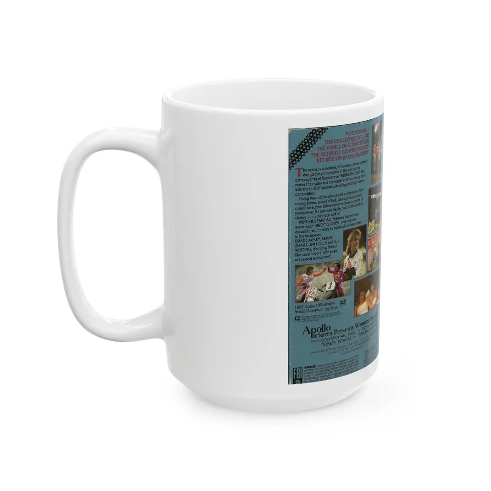 WINNERS TAKE ALL (VHS COVER) - White Coffee Mug-Go Mug Yourself