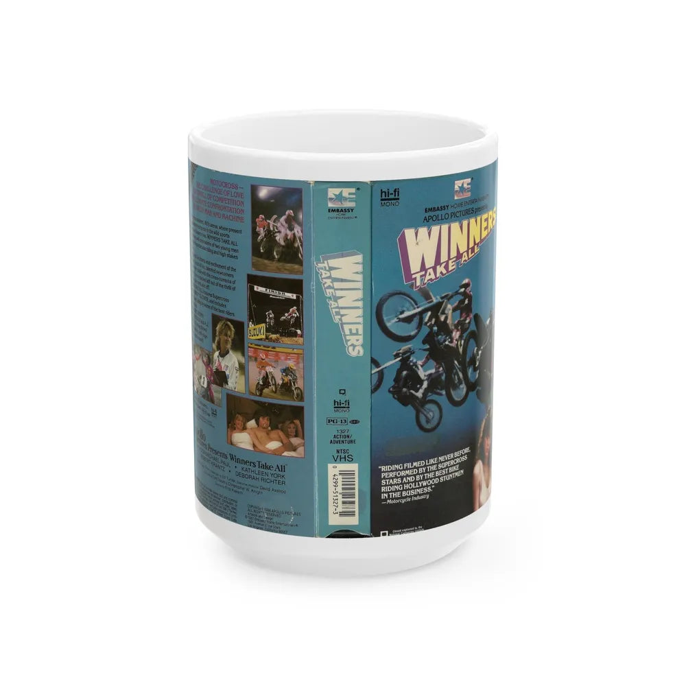 WINNERS TAKE ALL2 (VHS COVER) - White Coffee Mug-15oz-Go Mug Yourself