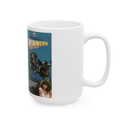 WINNERS TAKE ALL2 (VHS COVER) - White Coffee Mug-Go Mug Yourself