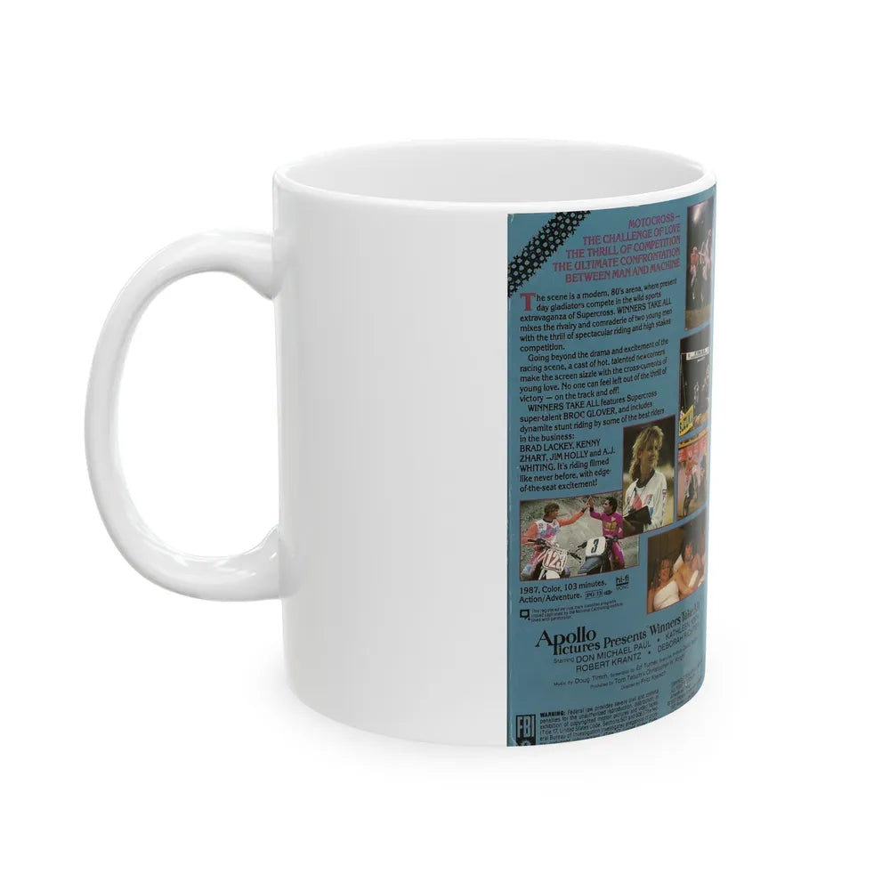 WINNERS TAKE ALL2 (VHS COVER) - White Coffee Mug-Go Mug Yourself