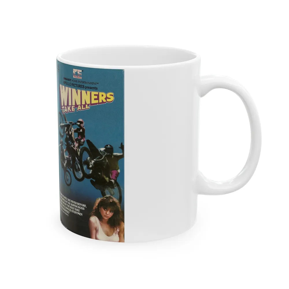 WINNERS TAKE ALL2 (VHS COVER) - White Coffee Mug-Go Mug Yourself