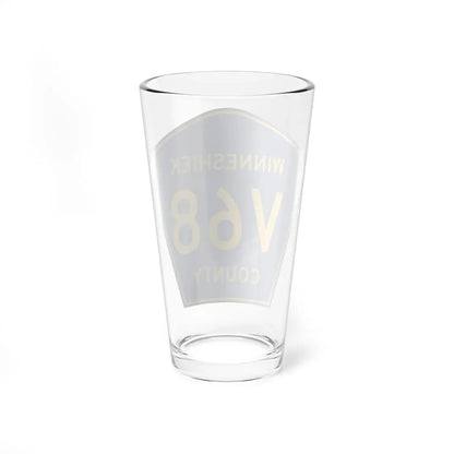Winneshiek County Route V68 IA (Iowa) (Road Sign) Pint Glass 16oz - Go Mug Yourself