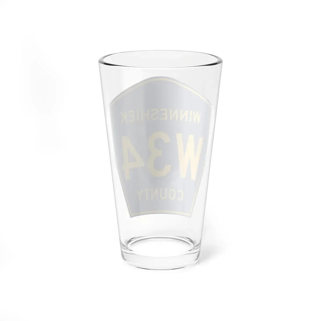 Winneshiek County Route W34 IA (Iowa) (Road Sign) Pint Glass 16oz - Go Mug Yourself