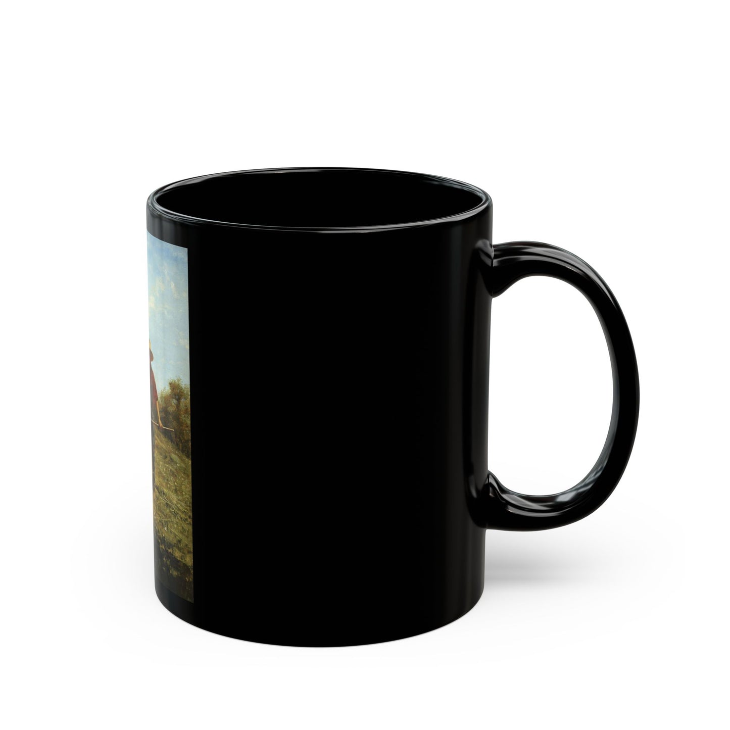Winslow Homer Haymaking - Oil on canvas 1864 - Black Coffee Mug-Go Mug Yourself