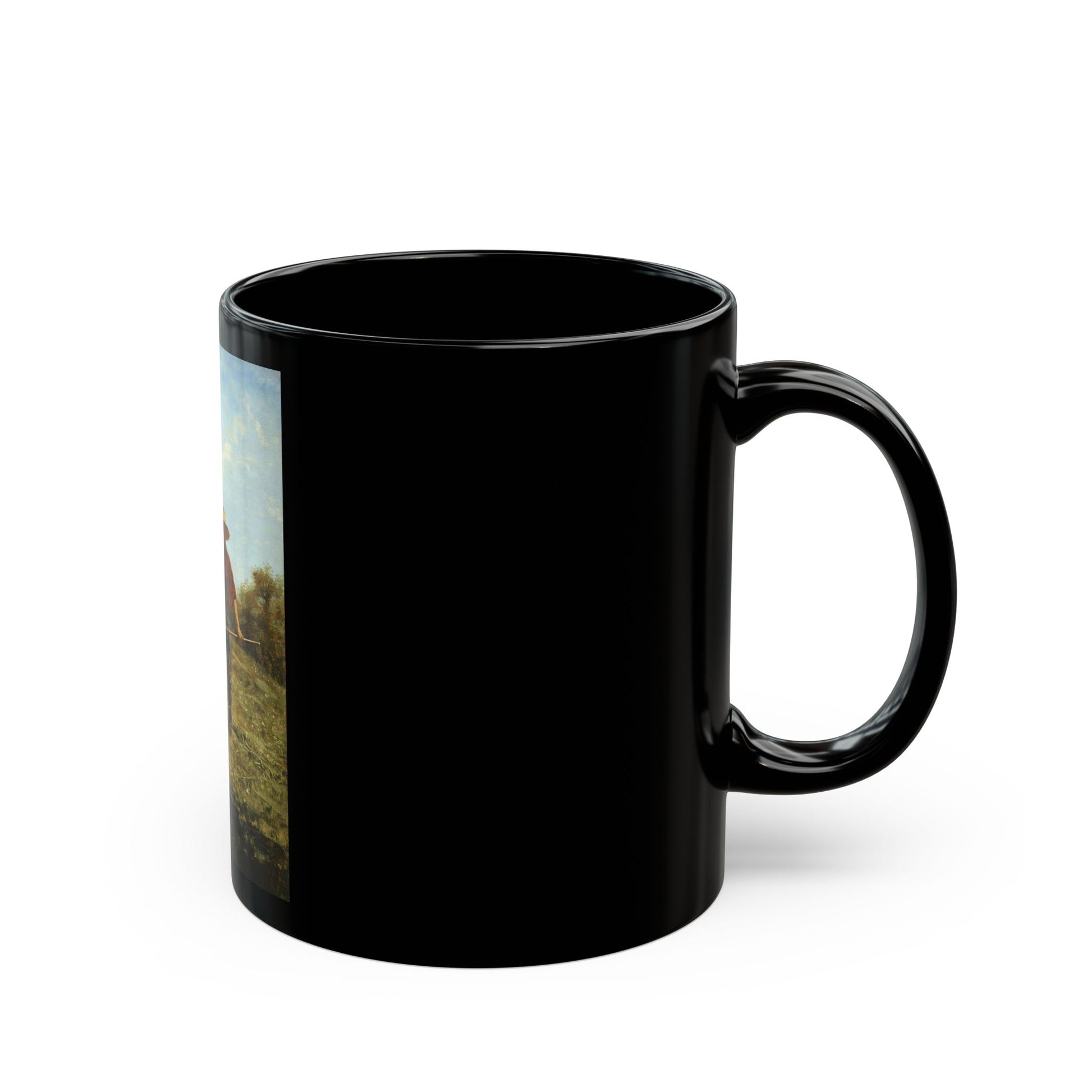Winslow Homer Haymaking - Oil on canvas 1864 - Black Coffee Mug-Go Mug Yourself