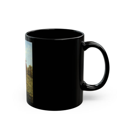 Winslow Homer Haymaking - Oil on canvas 1864 - Black Coffee Mug-Go Mug Yourself
