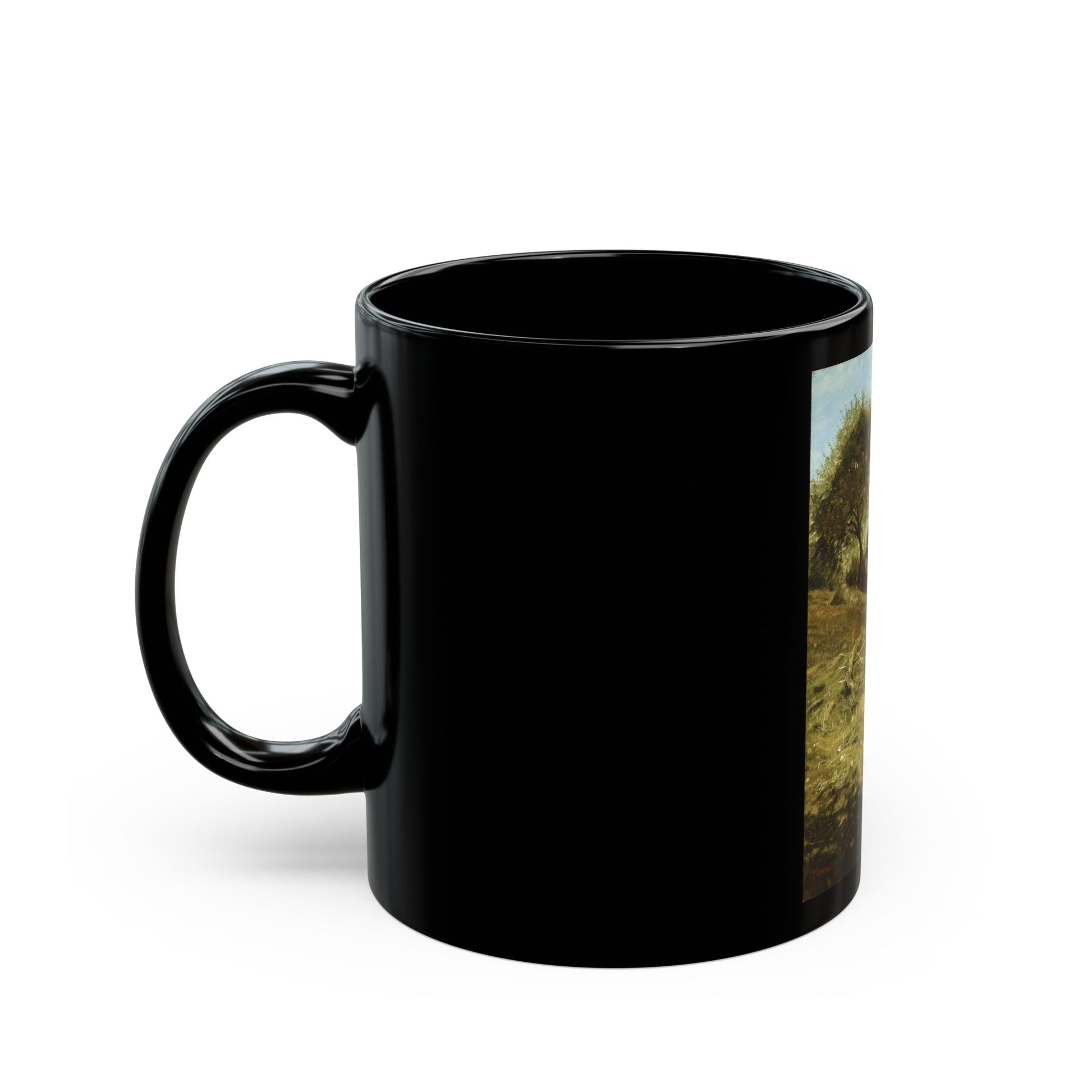 Winslow Homer Haymaking - Oil on canvas 1864 - Black Coffee Mug-Go Mug Yourself