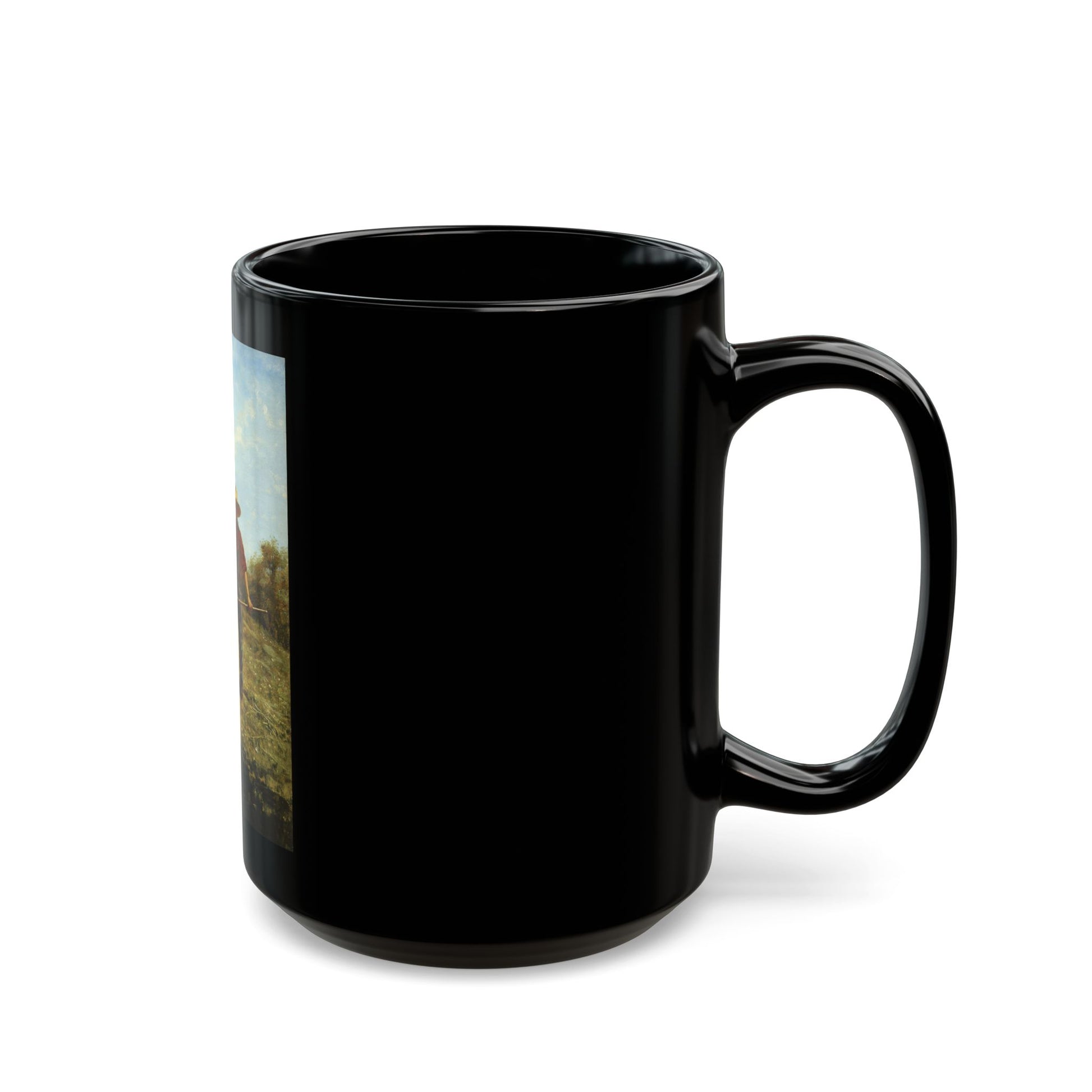 Winslow Homer Haymaking - Oil on canvas 1864 - Black Coffee Mug-Go Mug Yourself