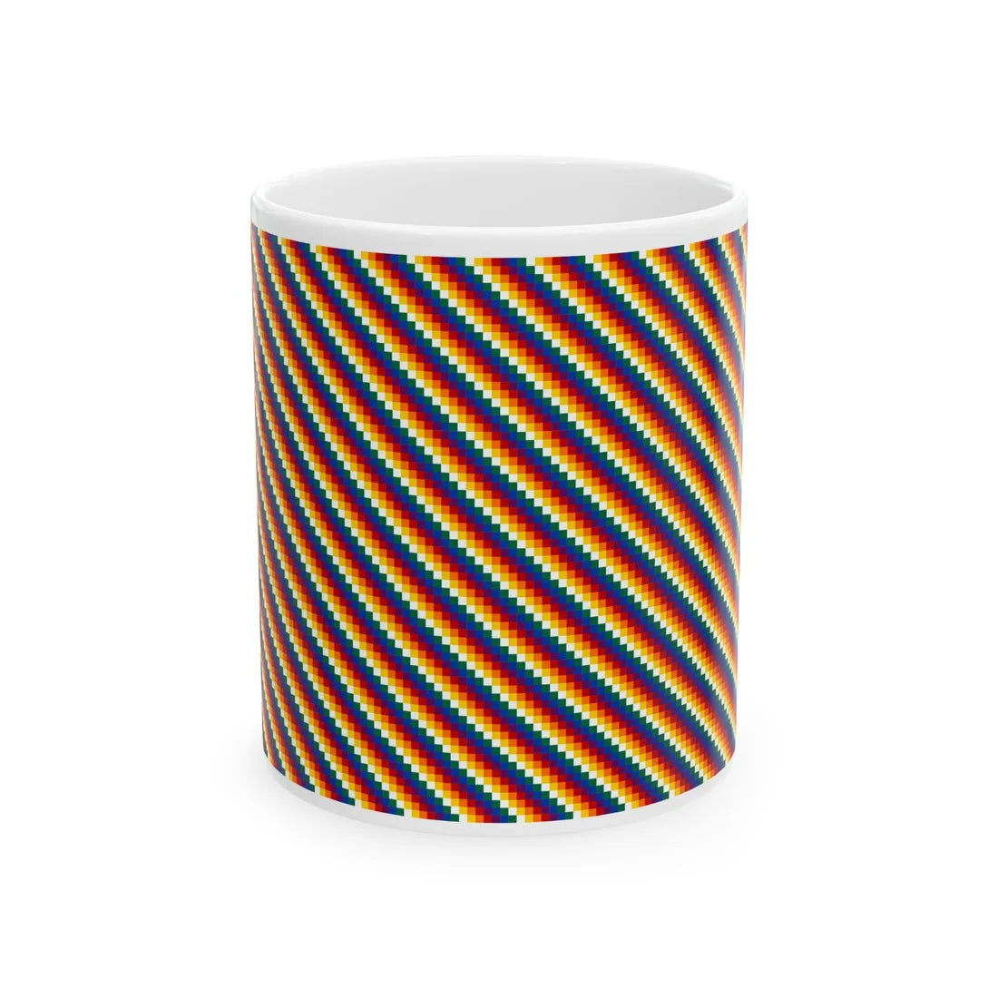 Wiphala big (Bolivia) White Coffee Mug 11oz - Go Mug Yourself