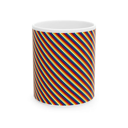 Wiphala big (Bolivia) White Coffee Mug 11oz - Go Mug Yourself