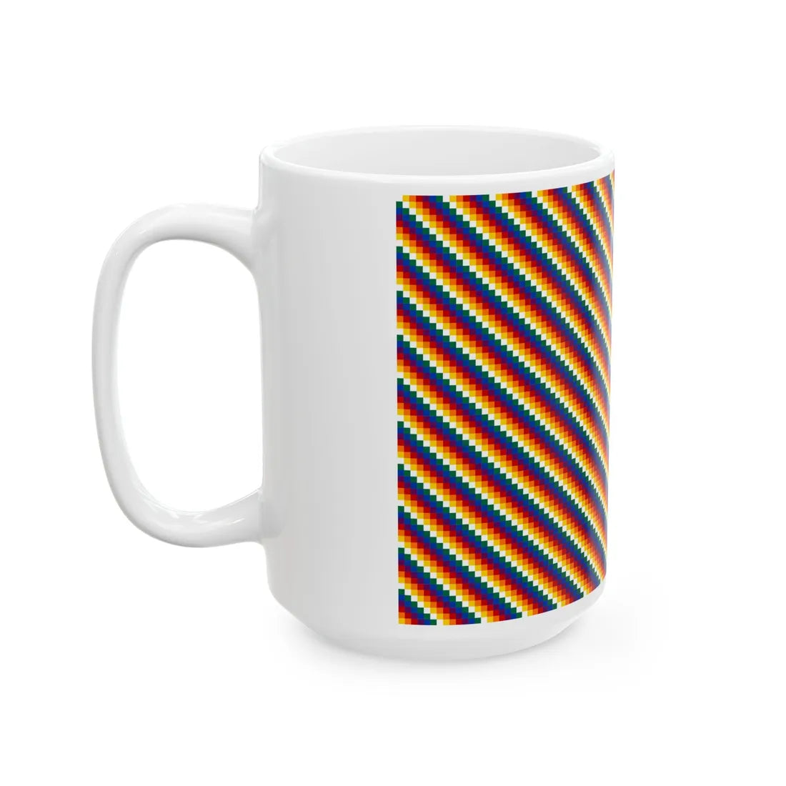 Wiphala big (Bolivia) White Coffee Mug - Go Mug Yourself