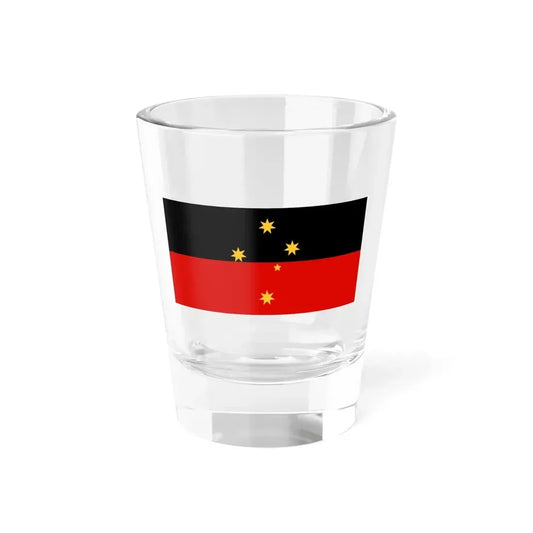 Wiradjuri Aboriginal Flag (Australia) Shot Glass 1.5oz 1.5oz - Go Mug Yourself
