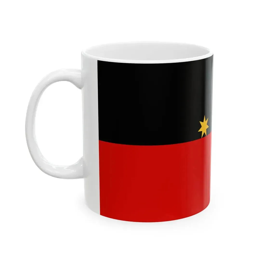 Wiradjuri Aboriginal Flag (Australia) White Coffee Mug - Go Mug Yourself