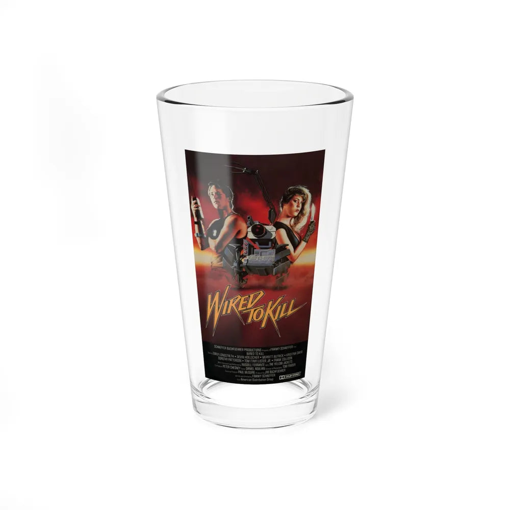 WIRED TO KILL (BOOBY TRAP) 1986 Movie Poster - Pint Glass 16oz-16oz-Go Mug Yourself