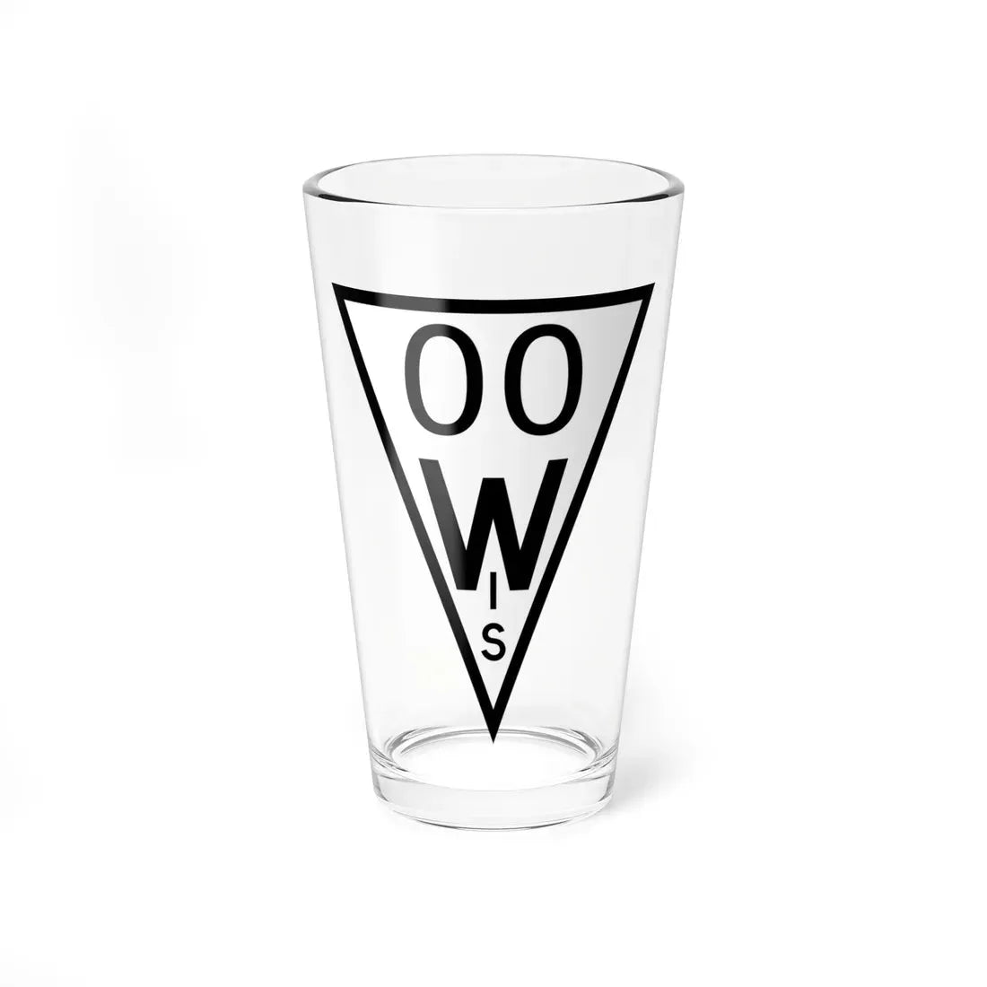 WIS 00 1927 template (Wisconsin) (Road Sign) Pint Glass 16oz 16oz - Go Mug Yourself