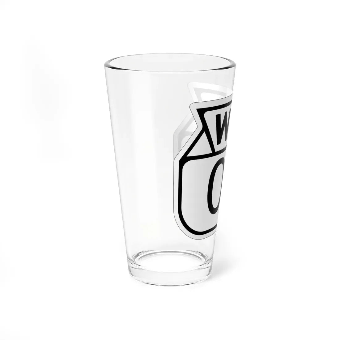 WIS 00 1938 template (Wisconsin) (Road Sign) Pint Glass 16oz - Go Mug Yourself