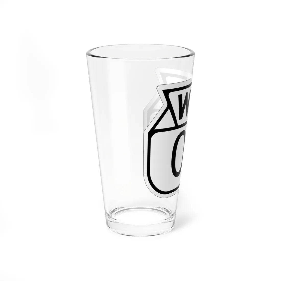 WIS 00 1938 template (Wisconsin) (Road Sign) Pint Glss 16oz - Go Mug Yourself