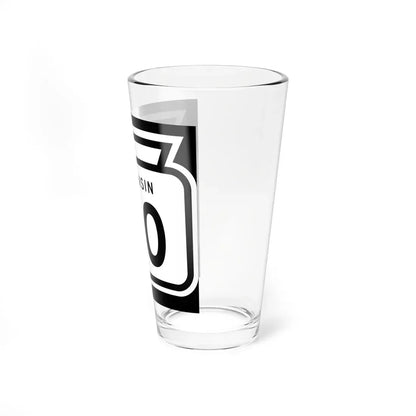WIS 00 1958 template (Wisconsin) (Road Sign) Pint Glass 16oz - Go Mug Yourself