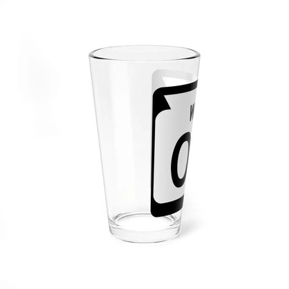 WIS 00 1970 template (Wisconsin) (Road Sign) Pint Glass 16oz - Go Mug Yourself