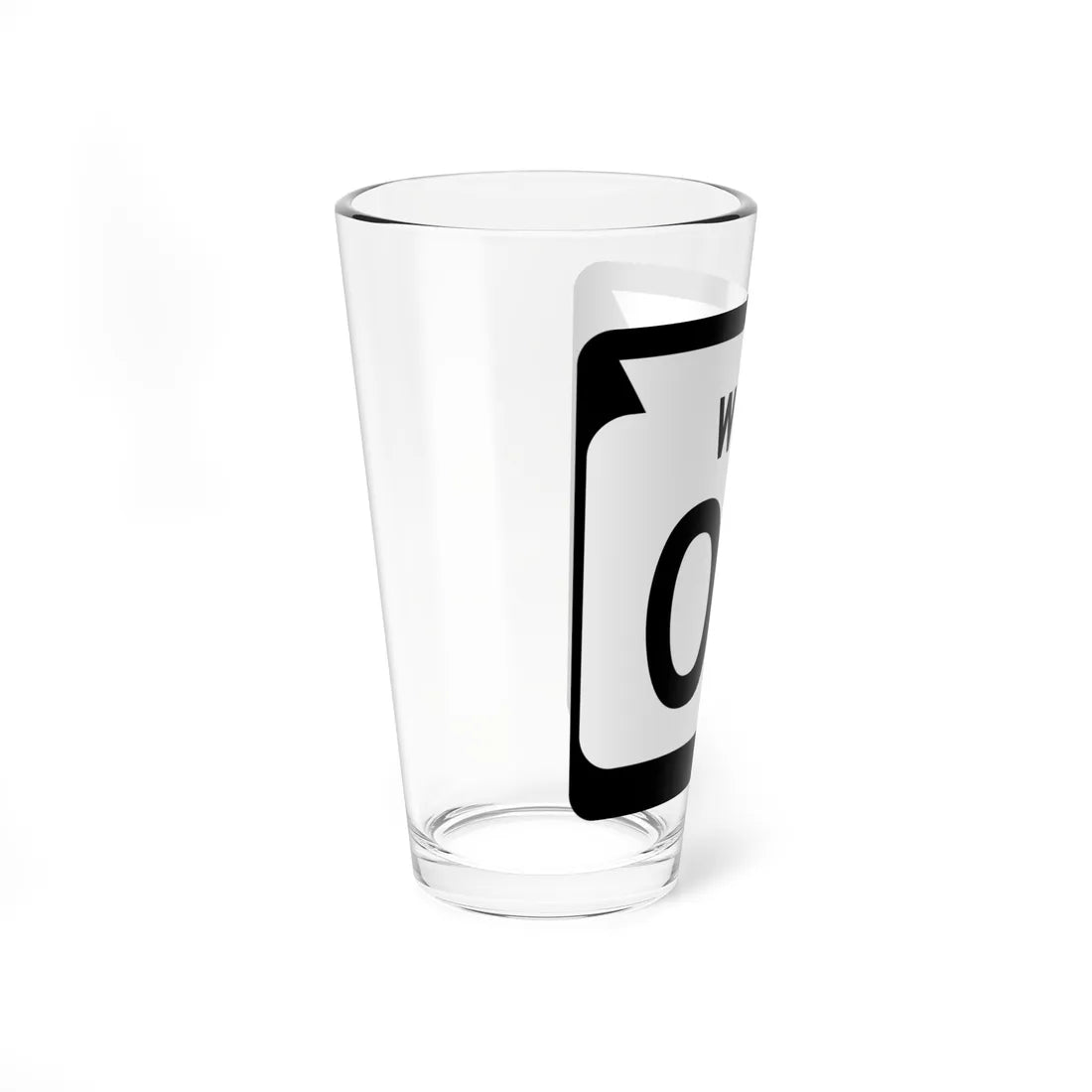 WIS 00 1970 template (Wisconsin) (Road Sign) Pint Glss 16oz - Go Mug Yourself