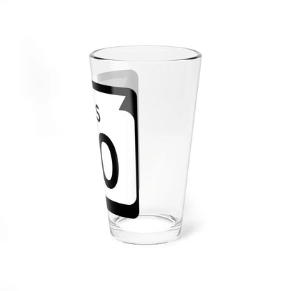 WIS 00 1970 template (Wisconsin) (Road Sign) Pint Glss 16oz - Go Mug Yourself