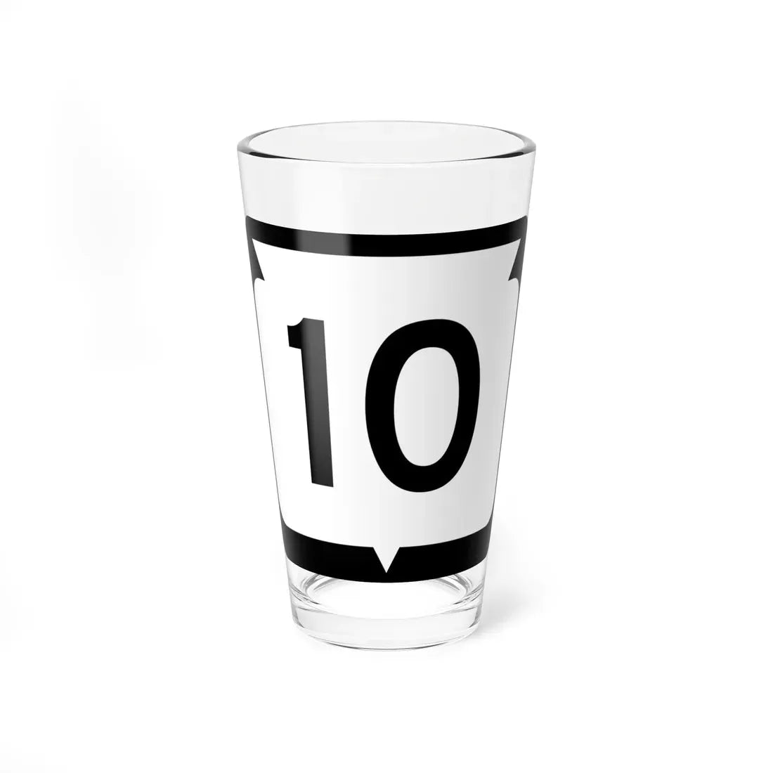 WIS 10 (Wisconsin) (Road Sign) Pint Glass 16oz 16oz - Go Mug Yourself