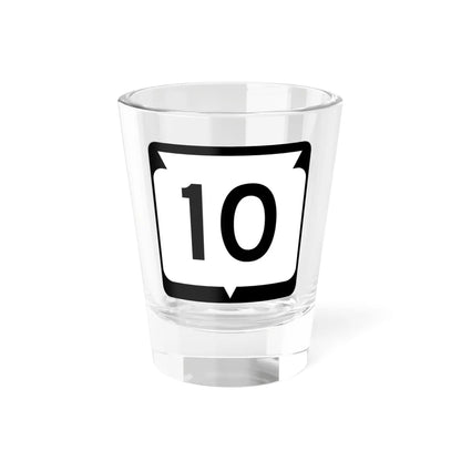 WIS 10 (Wisconsin) (Road Sign) Shot Glass 1.5oz - Go Mug Yourself