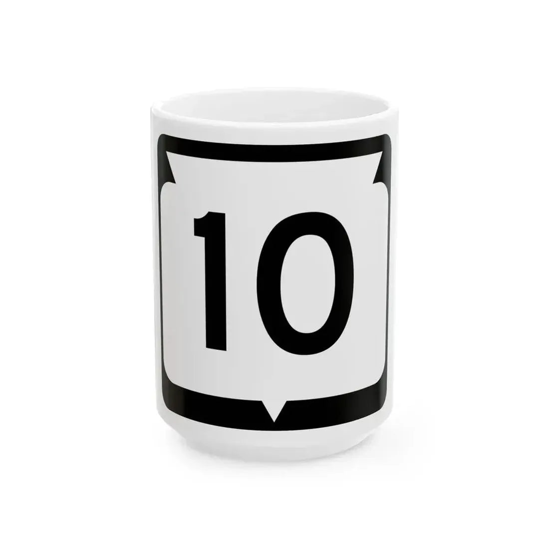WIS 10 (Wisconsin) (Road Sign) White Coffee Mug 15oz - Go Mug Yourself
