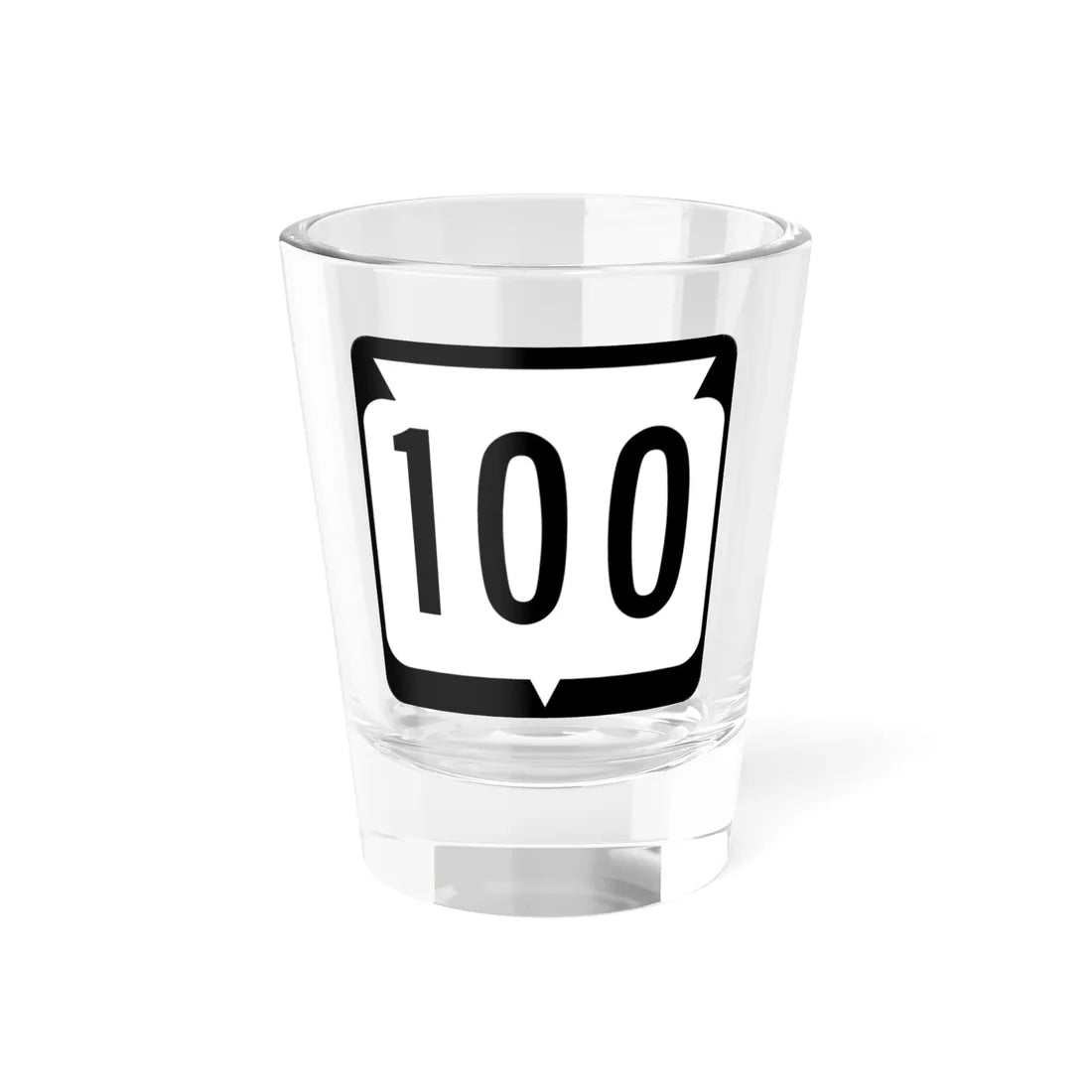 WIS 100 (Wisconsin) (Road Sign) Shot Glass 1.5oz 1.5oz - Go Mug Yourself