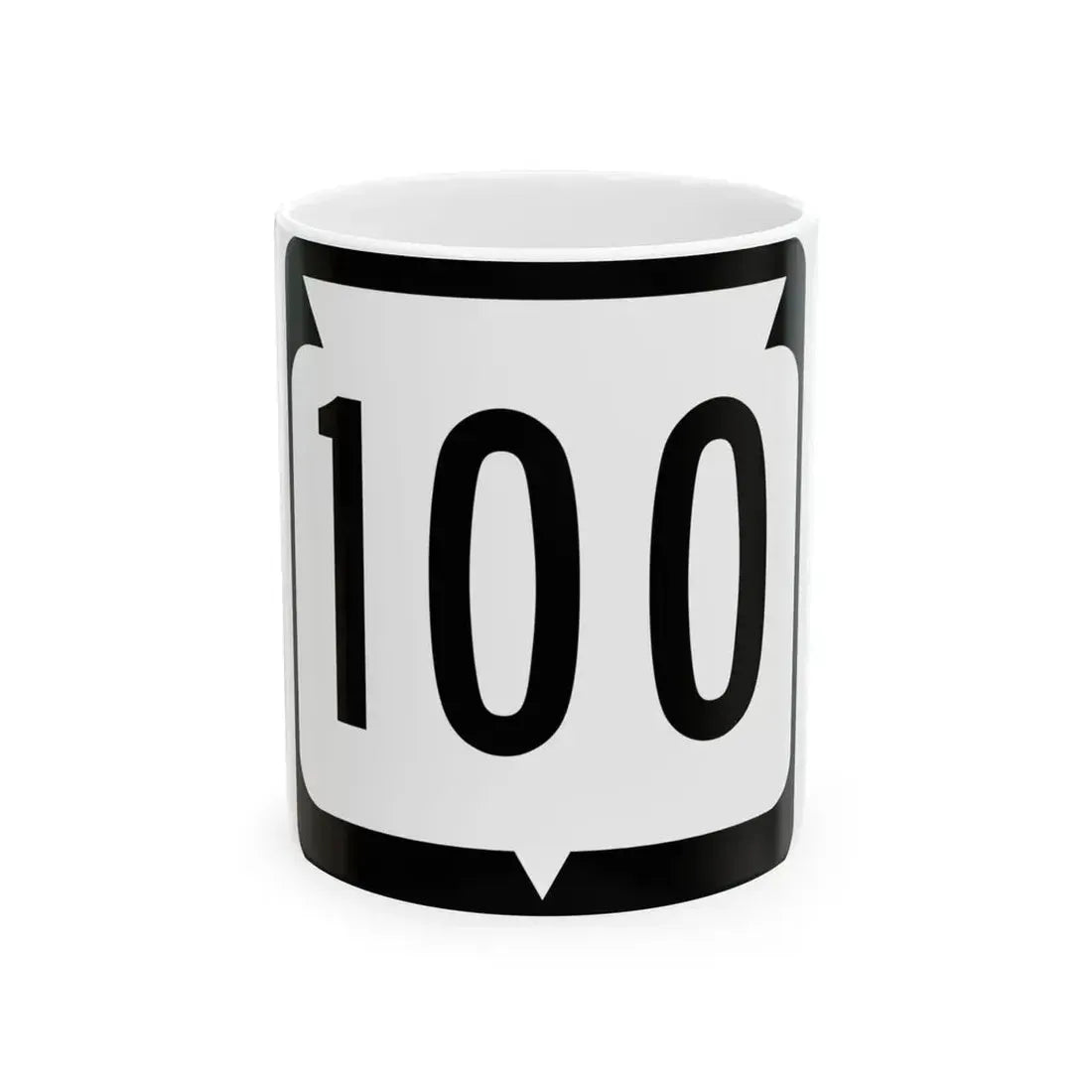 WIS 100 (Wisconsin) (Road Sign) White Coffee Mug 11oz - Go Mug Yourself