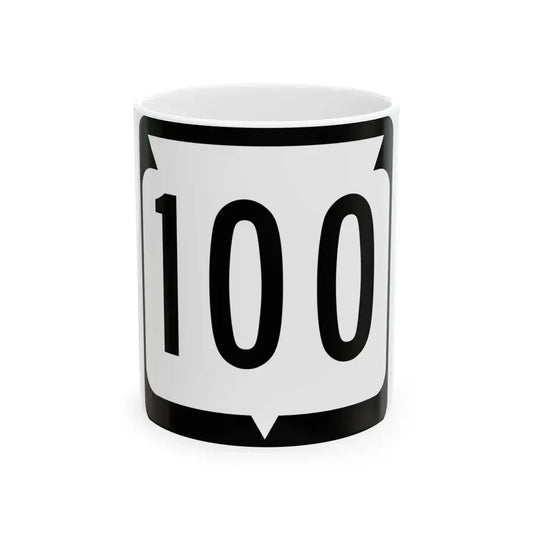 WIS 100 (Wisconsin) (Road Sign) White Coffee Mug 11oz - Go Mug Yourself
