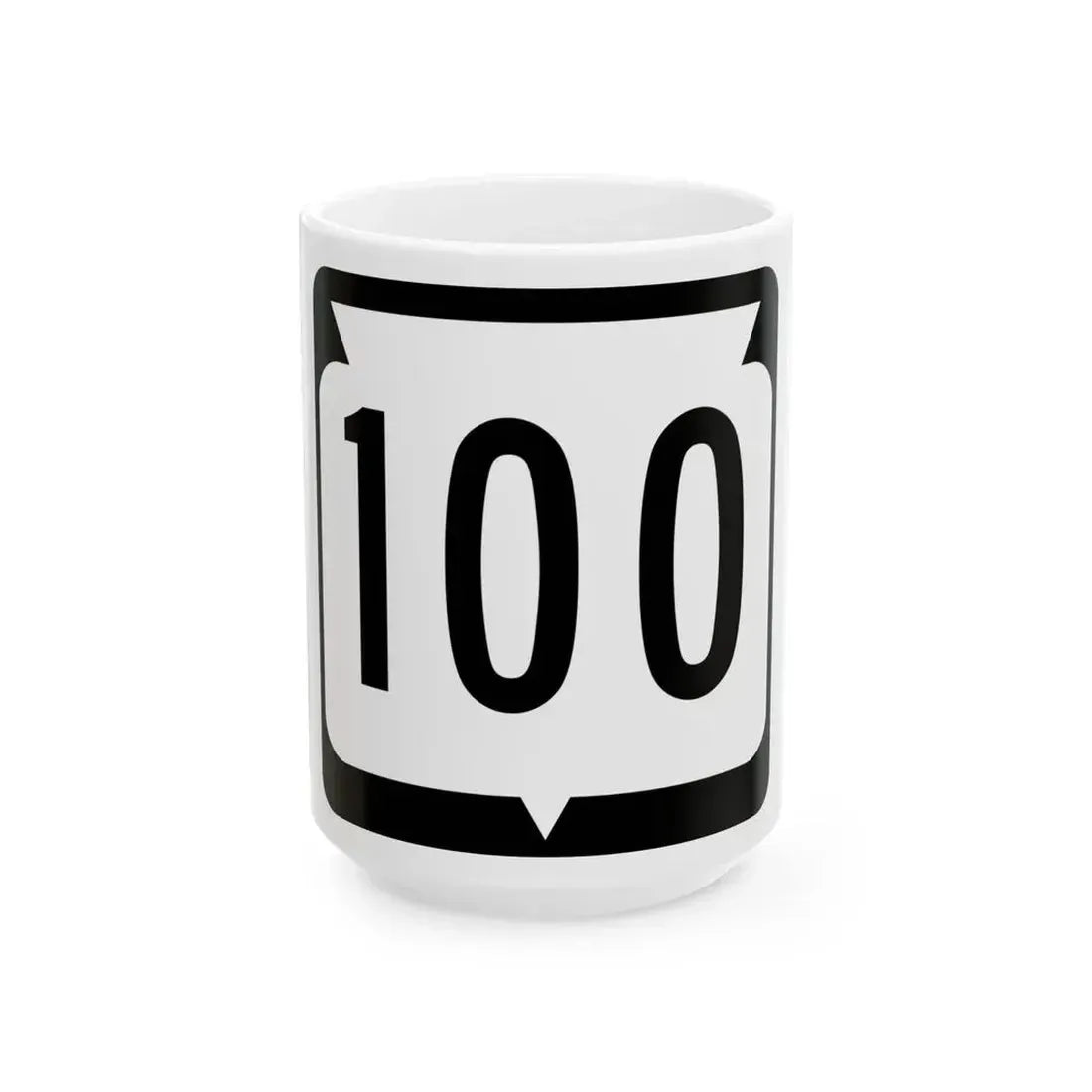 WIS 100 (Wisconsin) (Road Sign) White Coffee Mug 15oz - Go Mug Yourself