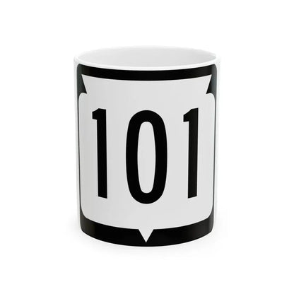 WIS 101 (Wisconsin) (Road Sign) White Coffee Mug 11oz - Go Mug Yourself